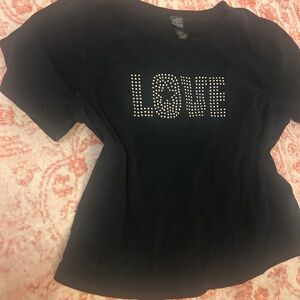 Wild Fable Black Love Tee